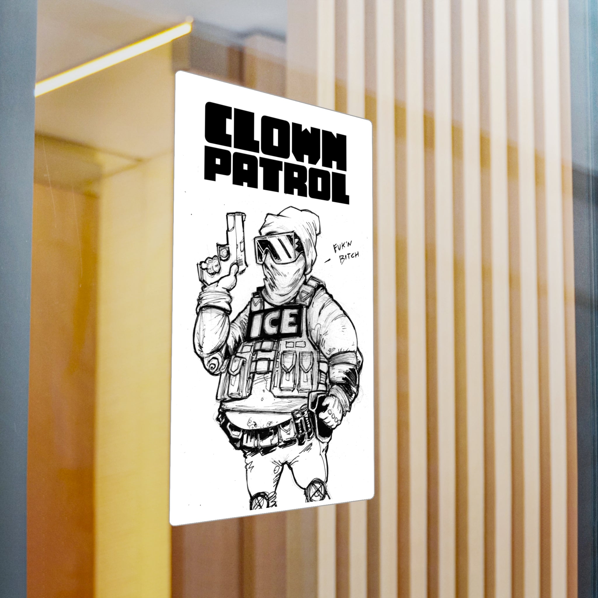 Clown Patrol / ICE Kiss-Cut Vinyl Sticker