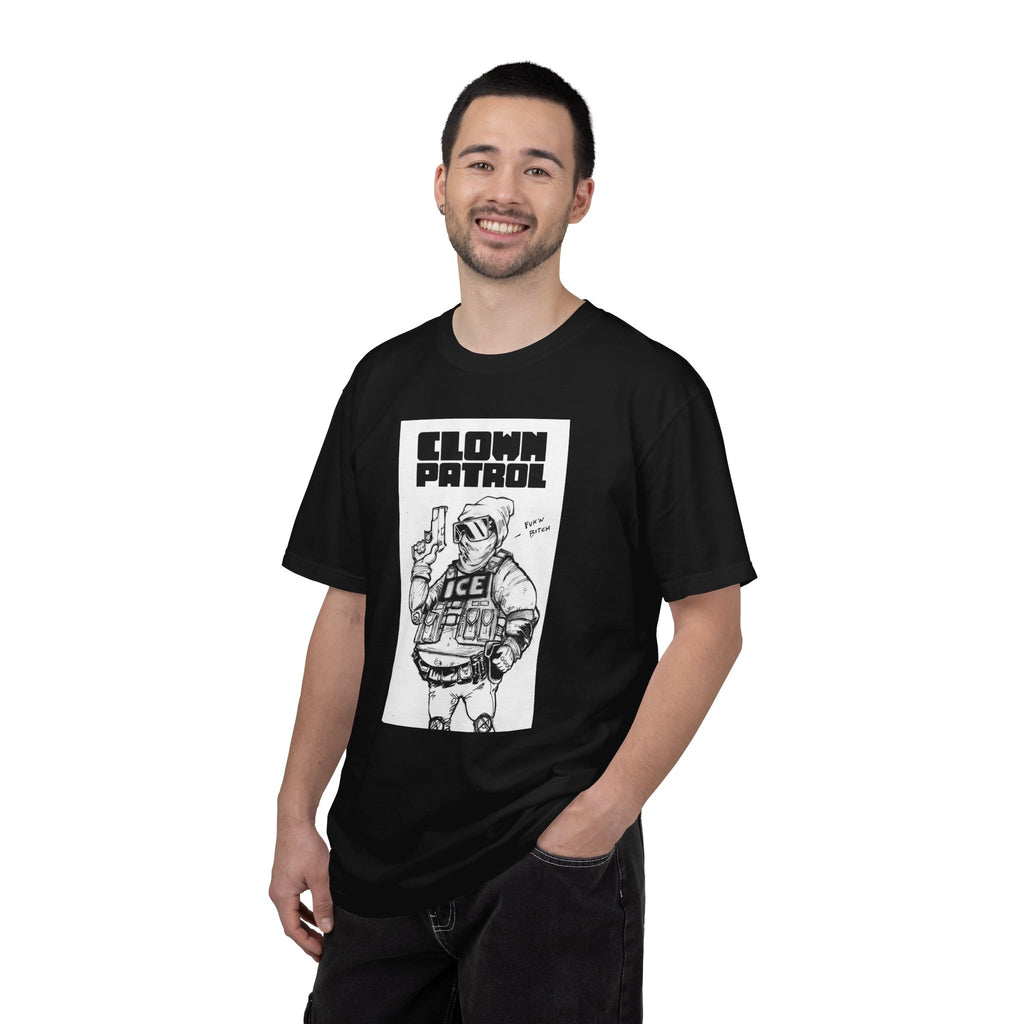 Clown Patrol / Fuck ICE T-Shirt — Satirical Illustration Tee